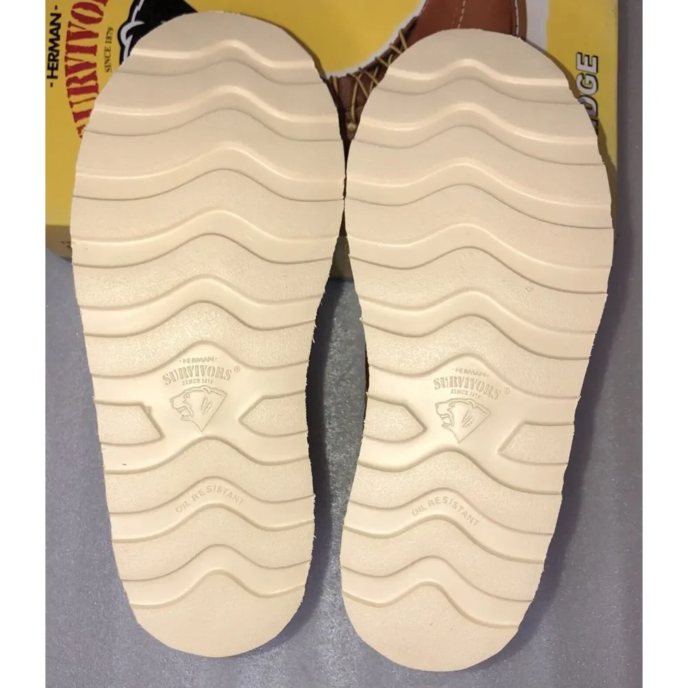 Herman Survivors Oakridge Brown Leather 6" Steel Toe Work Boots Men's Size 7 - Picture 16 of 16